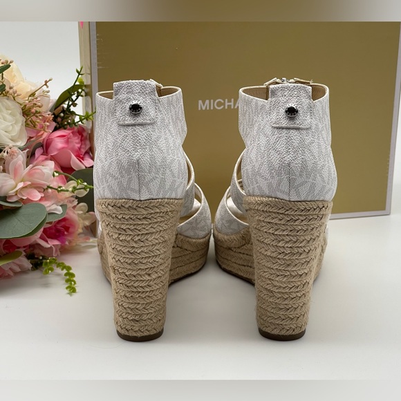 Michael Kors Women's Caged Espadrille Wedges Platform Sandals Shoes - Picture 5 of 16